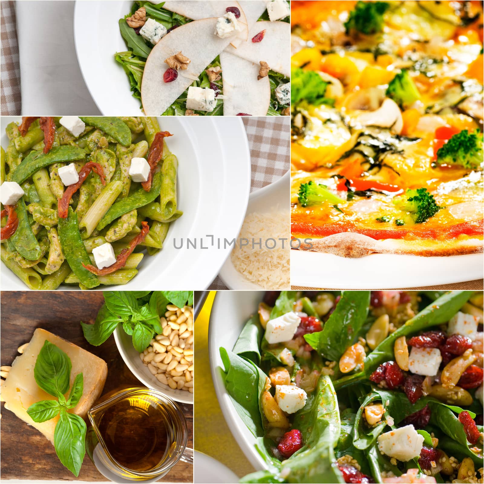 healthy and tasty Italian food collage by keko64