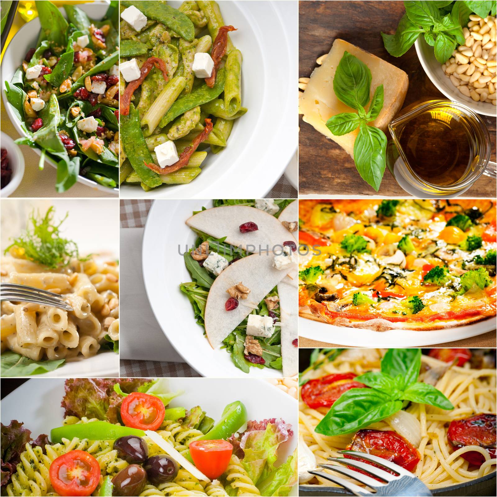 healthy and tasty Italian food collage by keko64