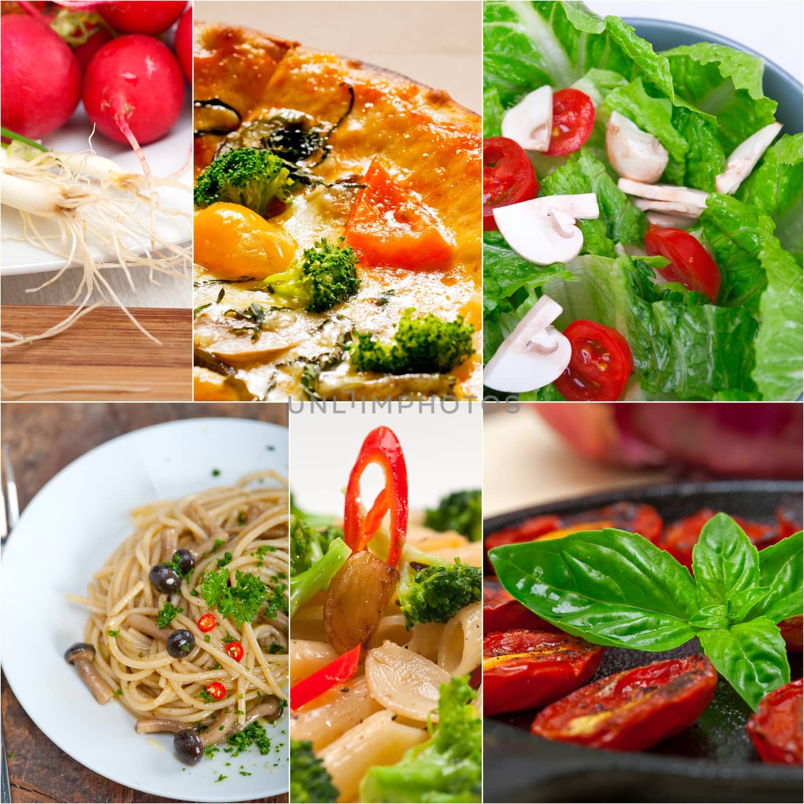 healthy Vegetarian vegan food collage by keko64