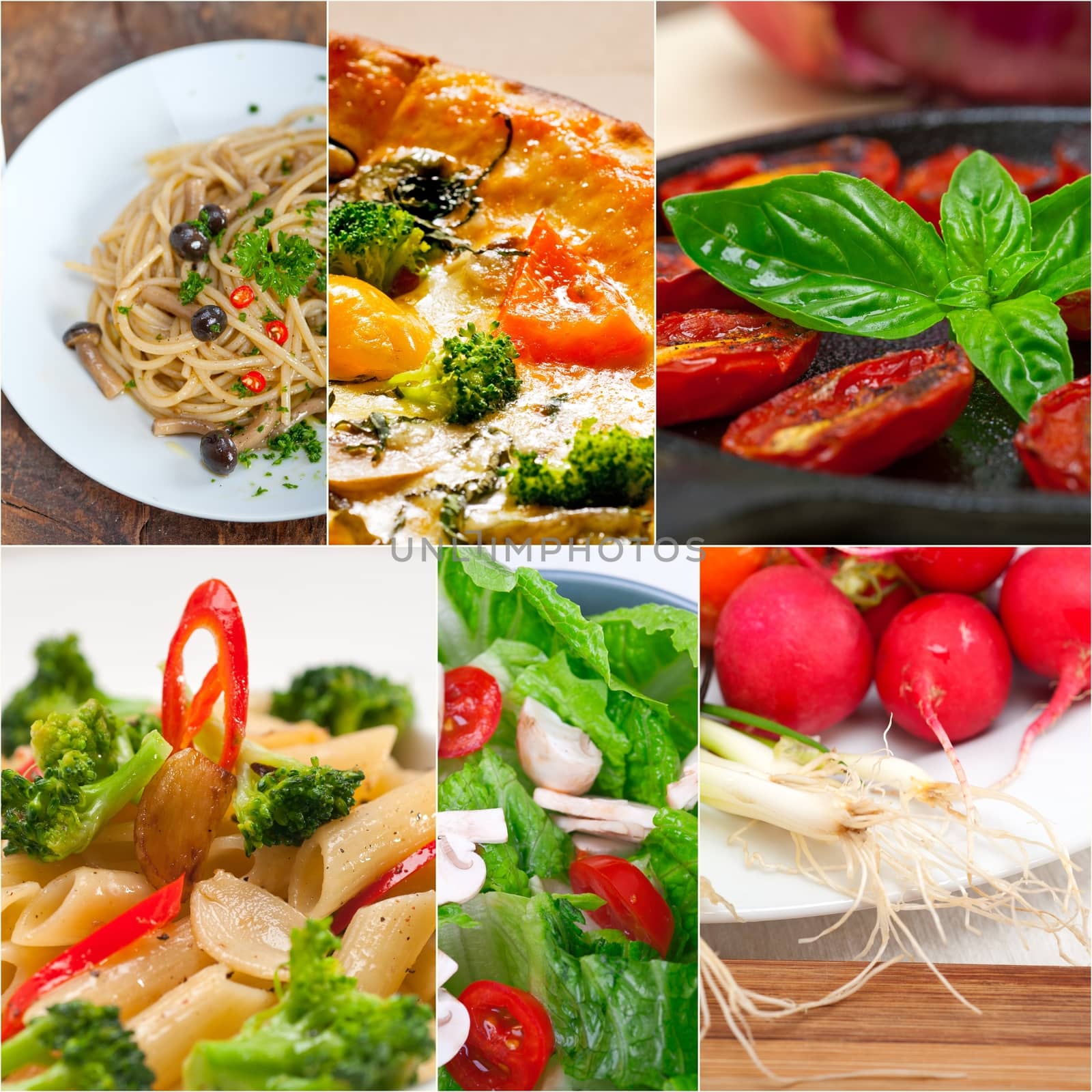 healthy Vegetarian vegan food collage by keko64