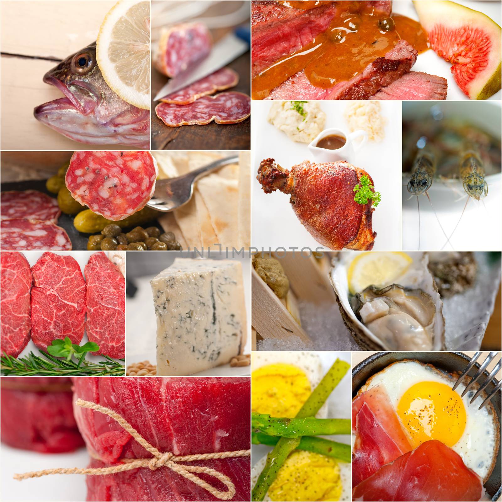 high protein food collection collage by keko64