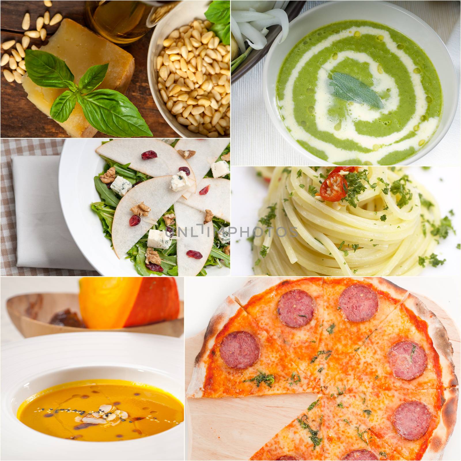 healthy and tasty Italian food collage by keko64