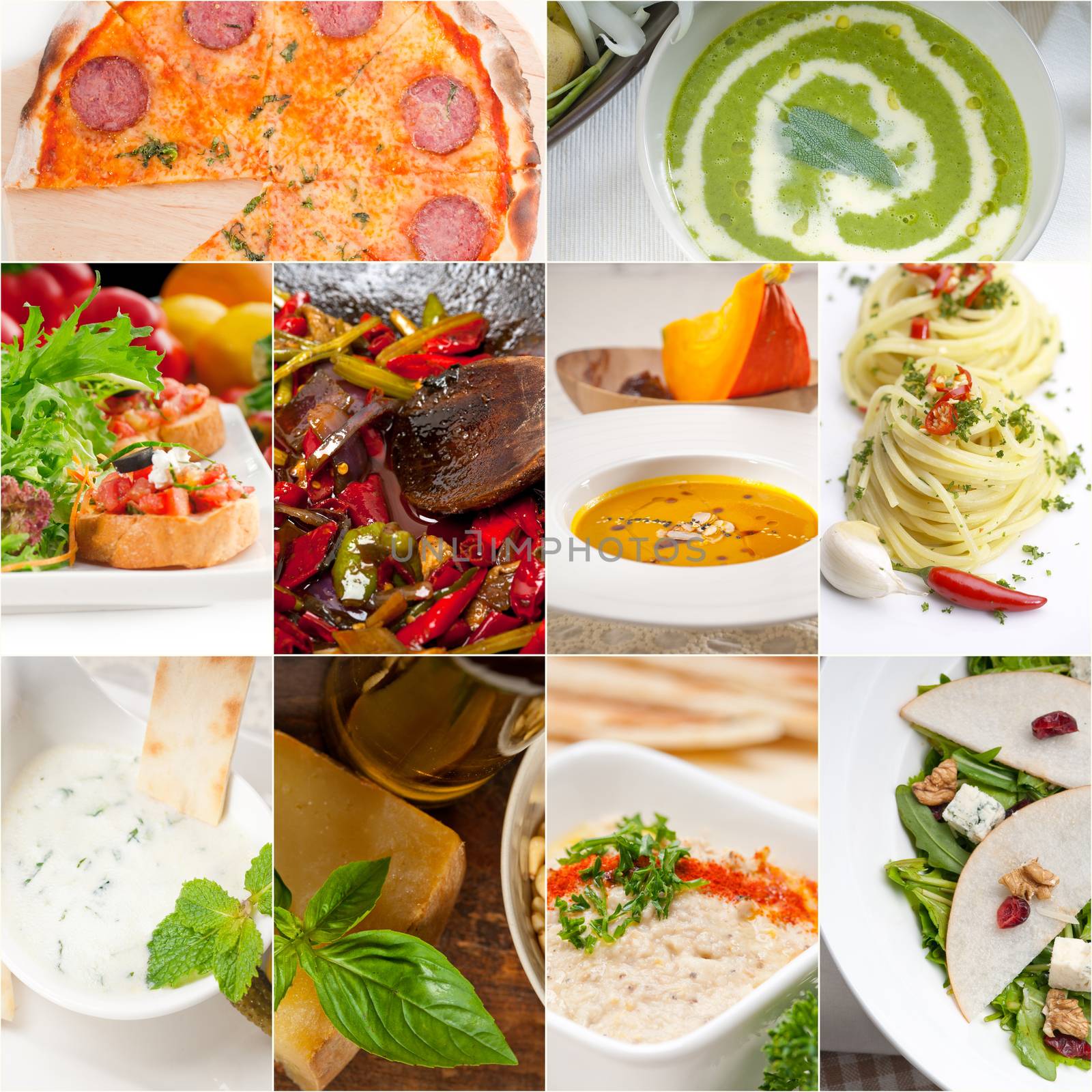 healthy and tasty Italian food collage by keko64