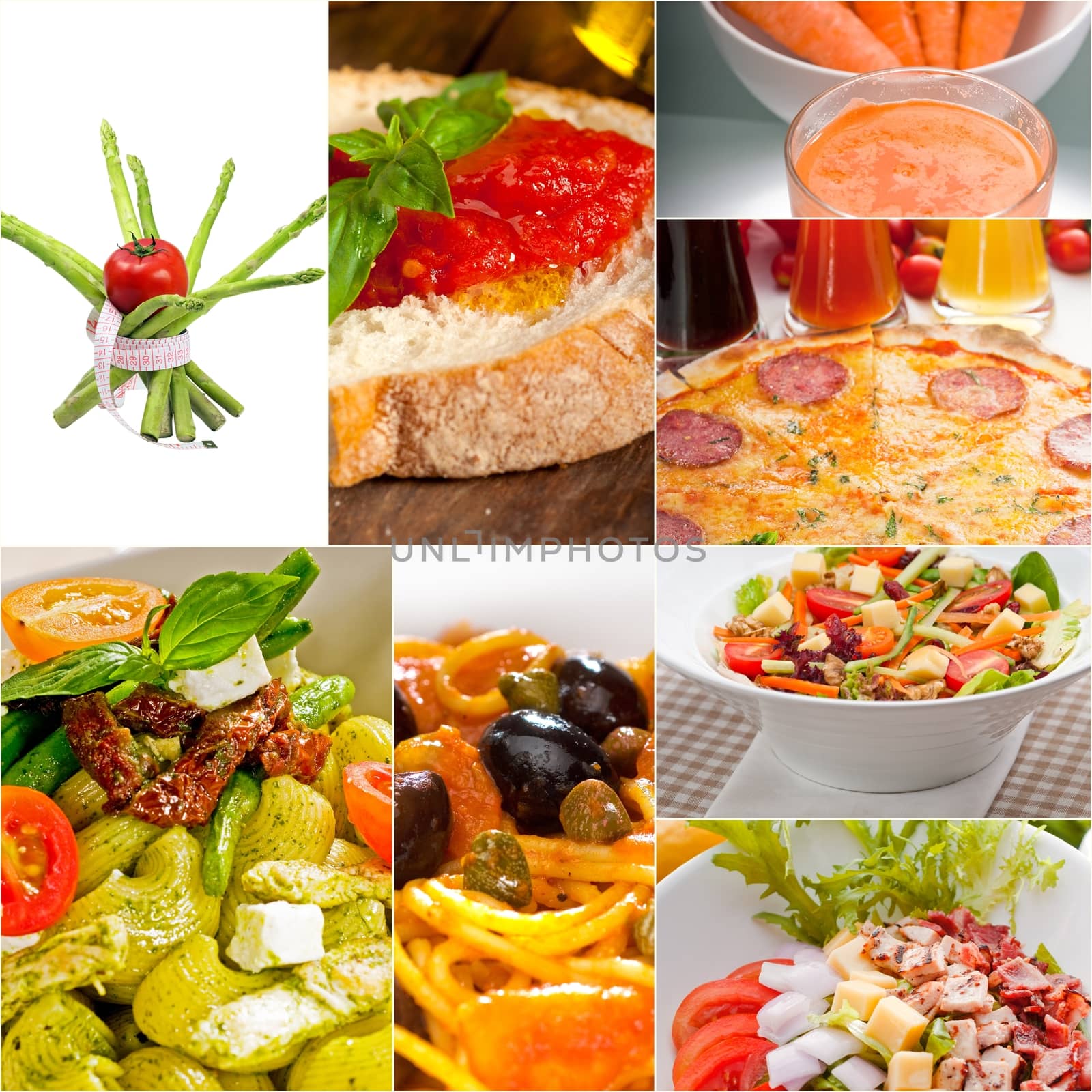 healthy Vegetarian vegan food collage by keko64