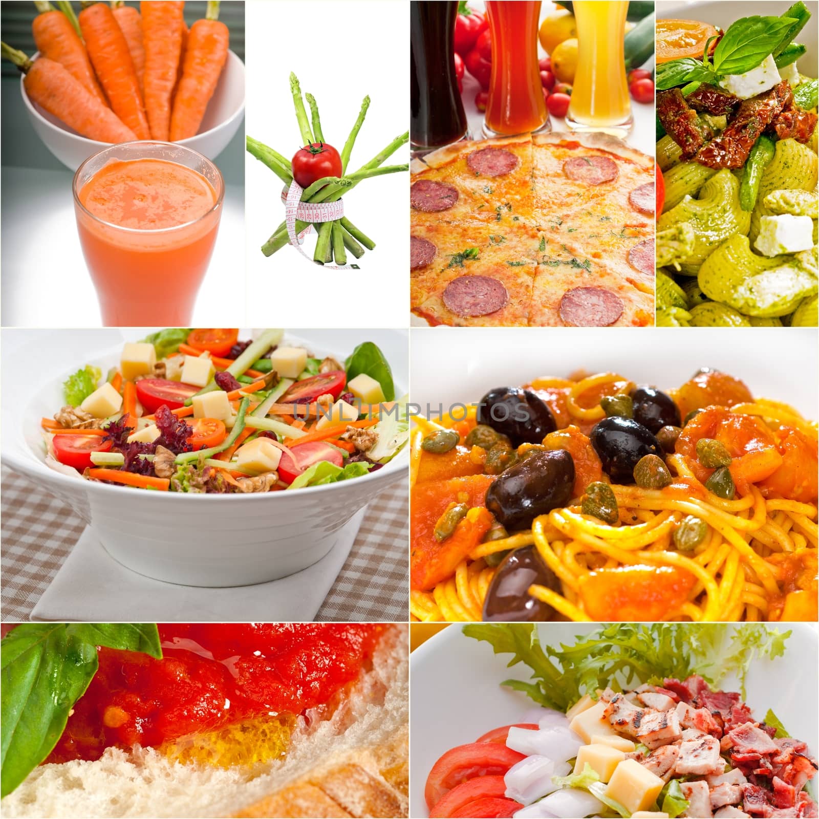 healthy Vegetarian vegan food collage by keko64