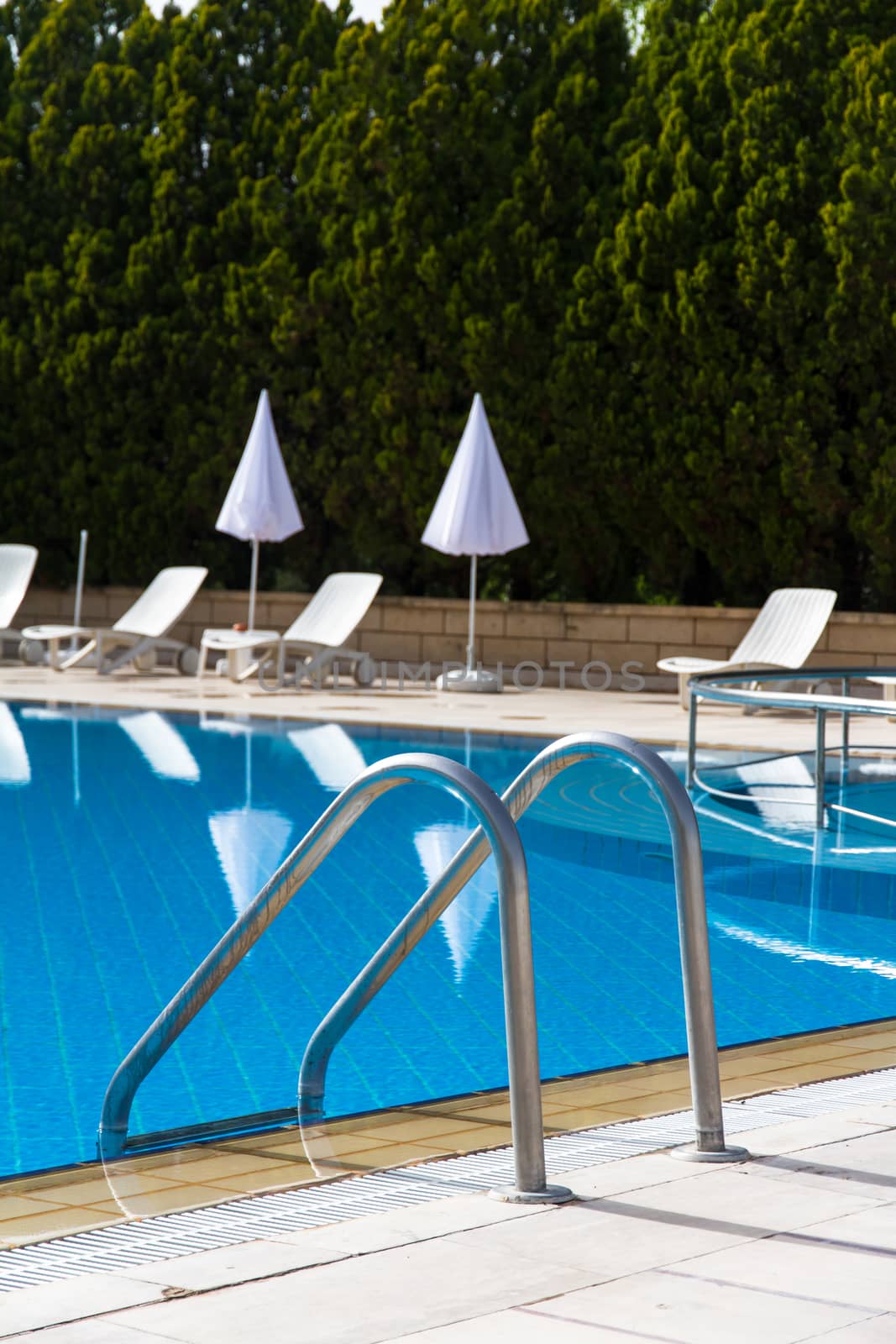 Stair of swimming pool.