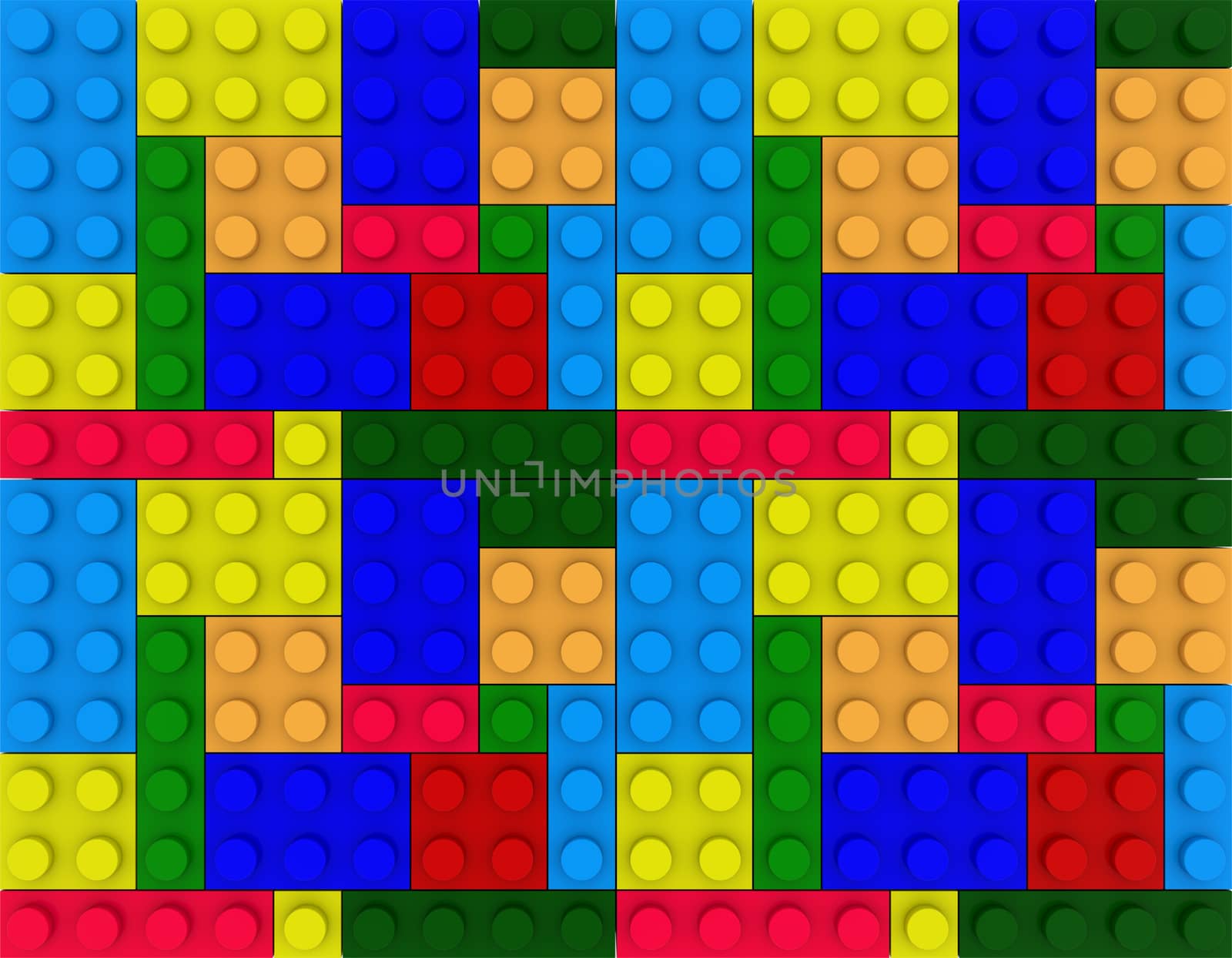 Children brick toy background by clusterx