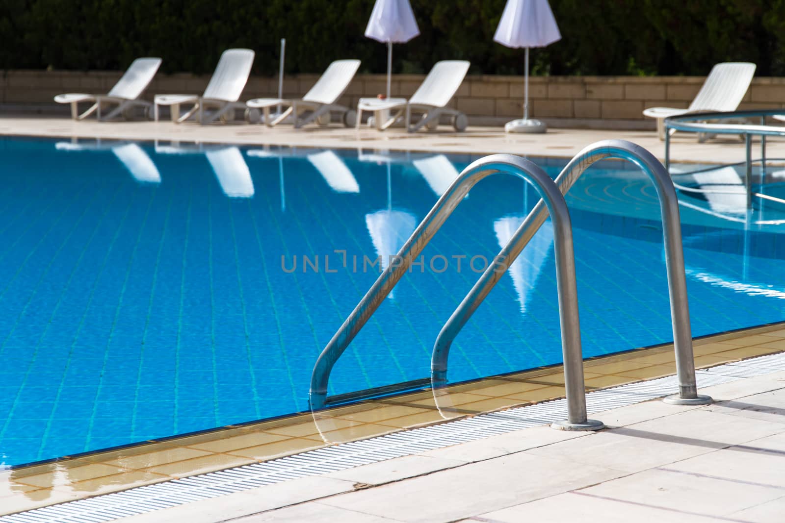 Stair of swimming pool.