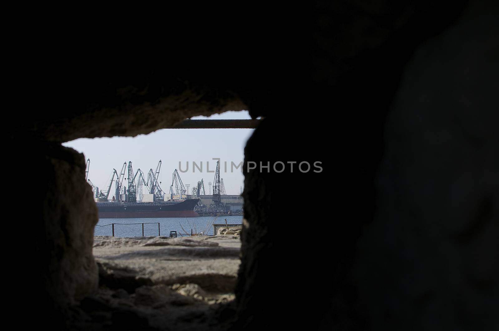 On the other side of breakwater wall