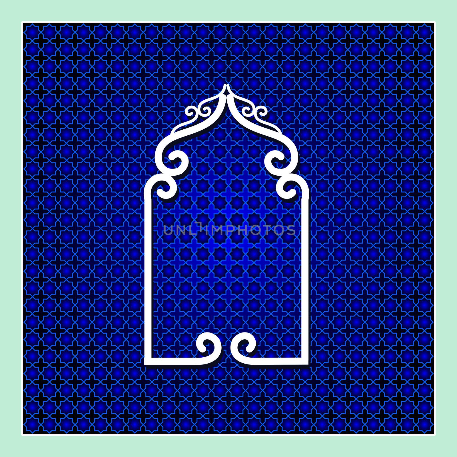 islamic art arch vector illustration