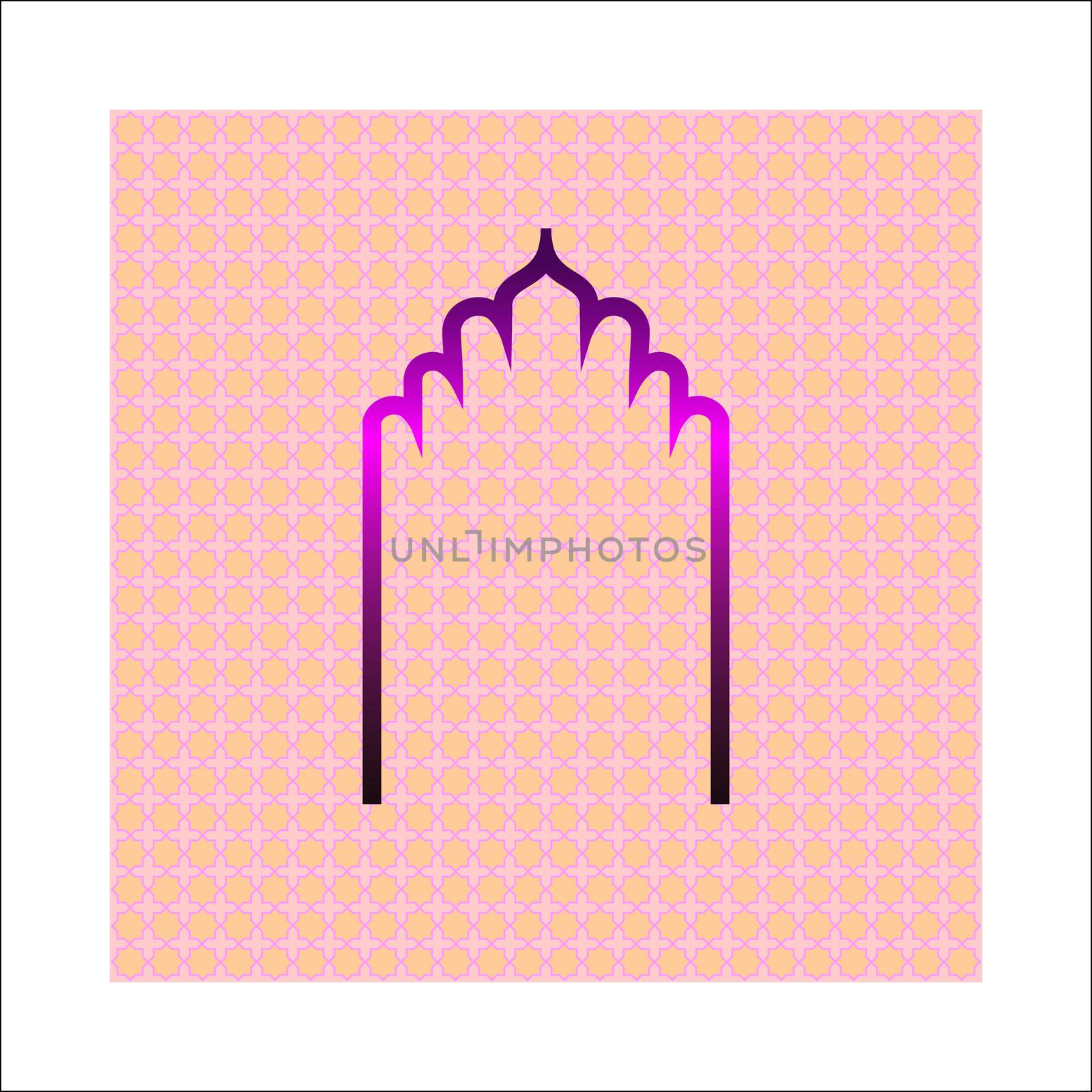 islamic art arch vector illustration