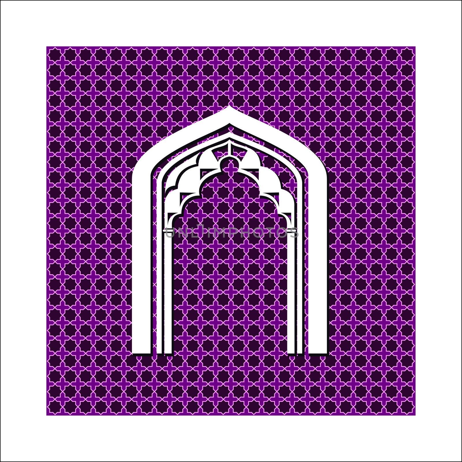 islamic art arch vector illustration