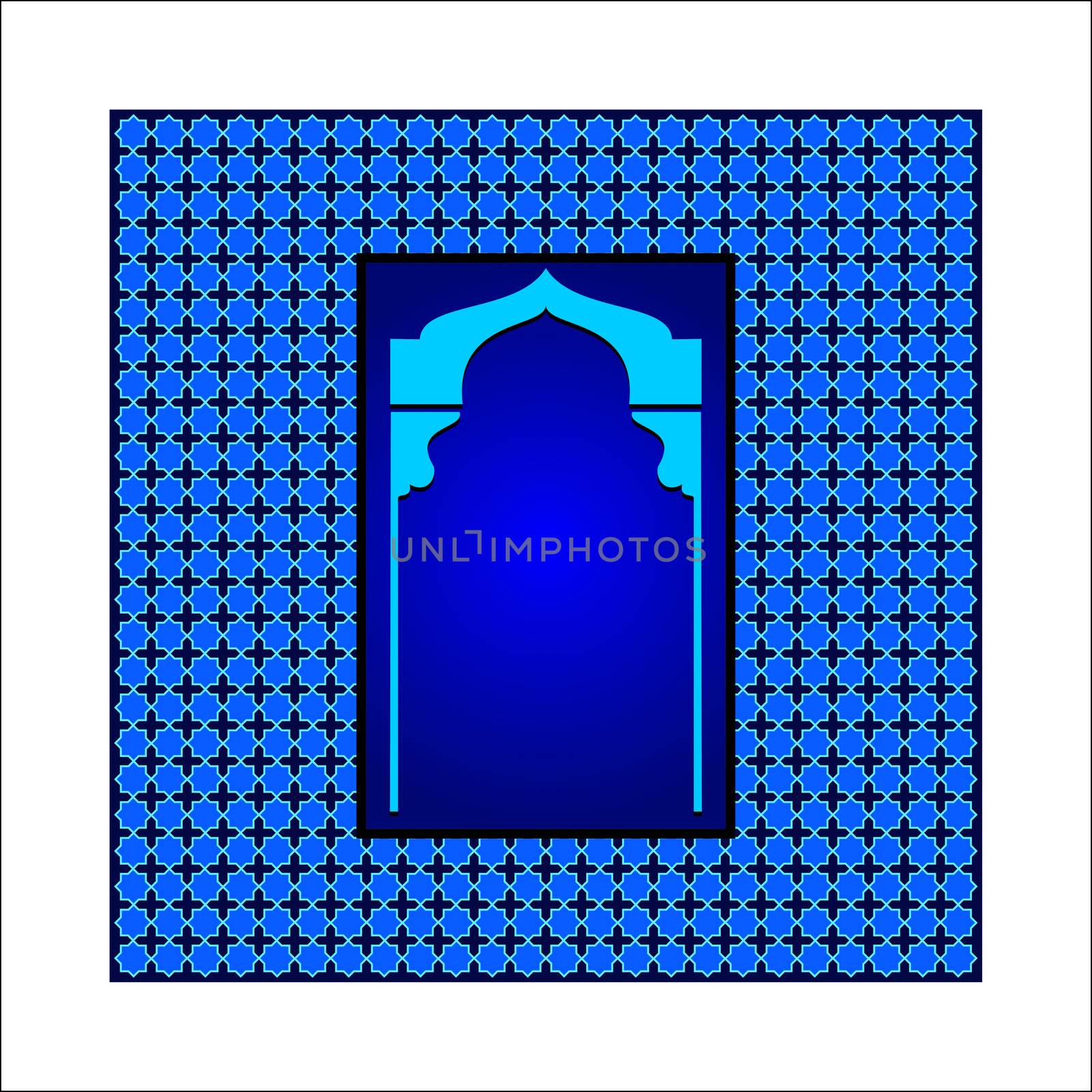 islamic art arch vector illustration