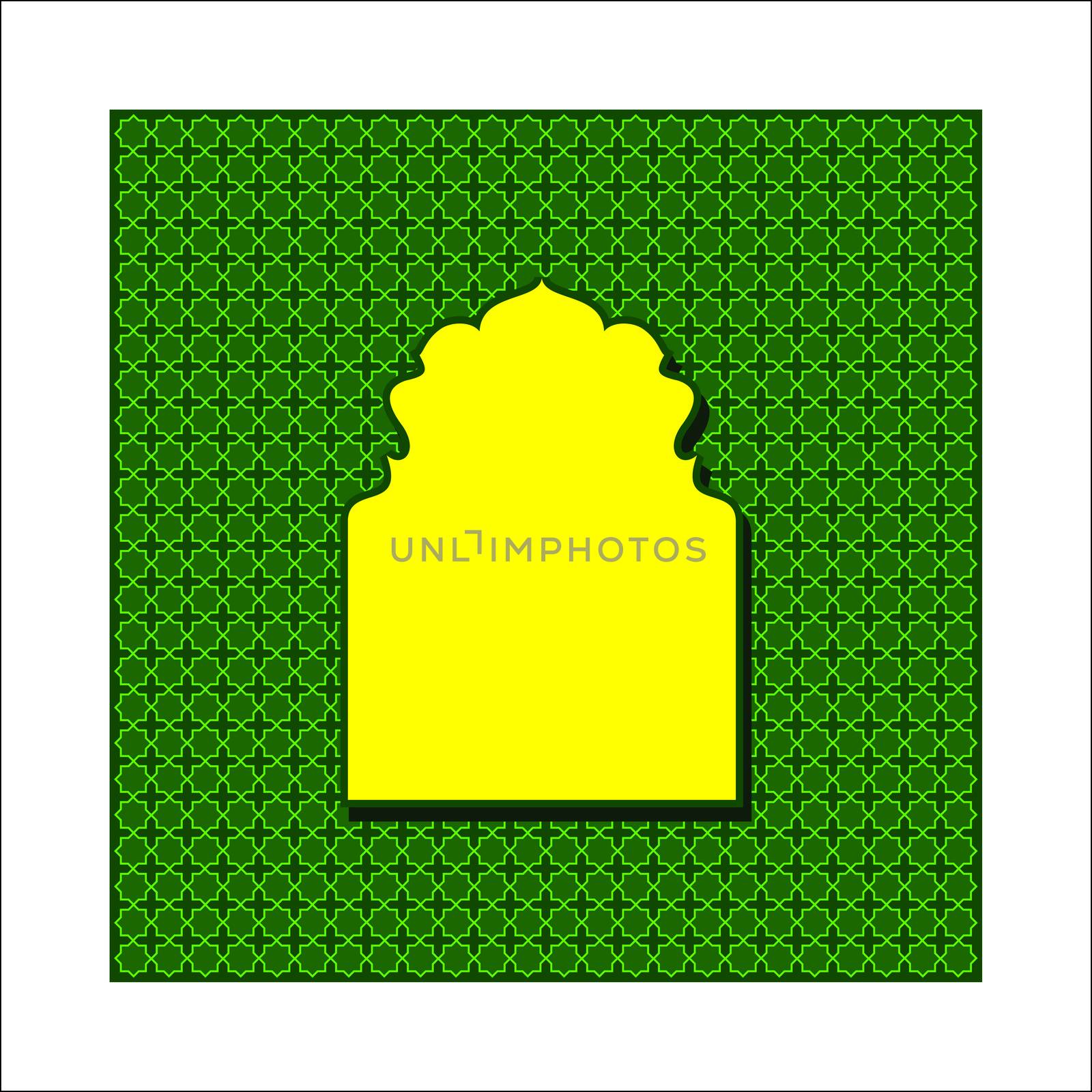 islamic art arch vector illustration