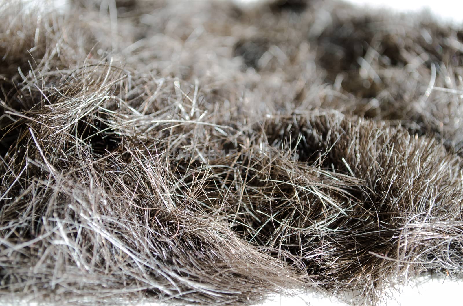 Pile of Cut Hair closeup view