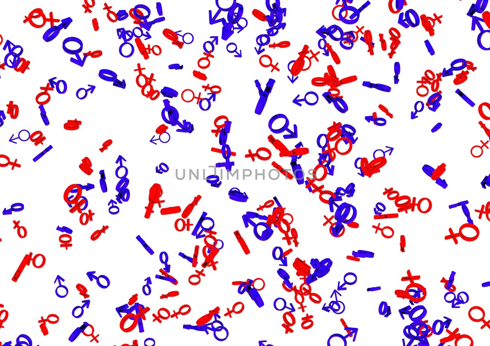 Background of the female and male symbols