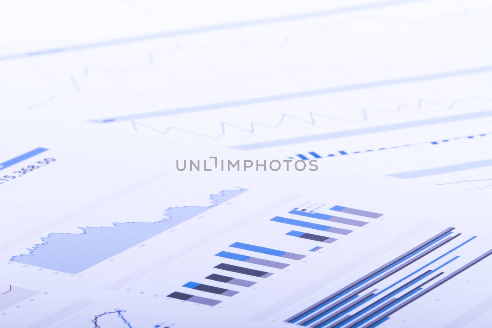 Bar chart graphs, business table.