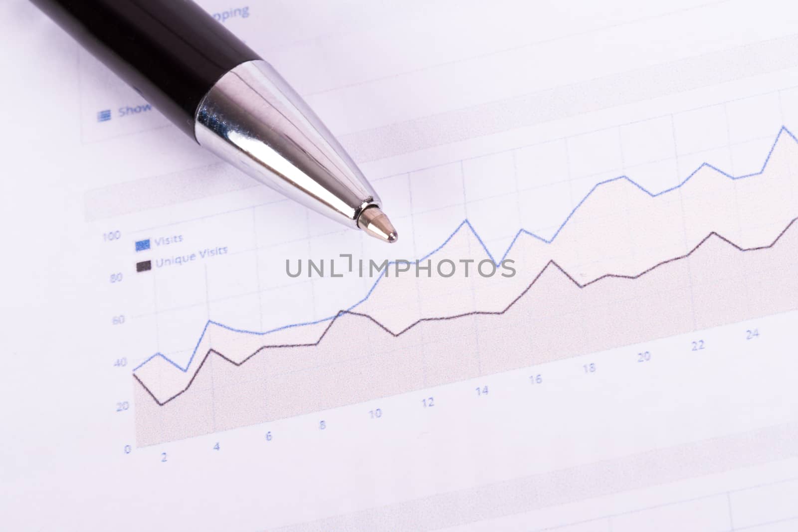Business chart of earning trends.
