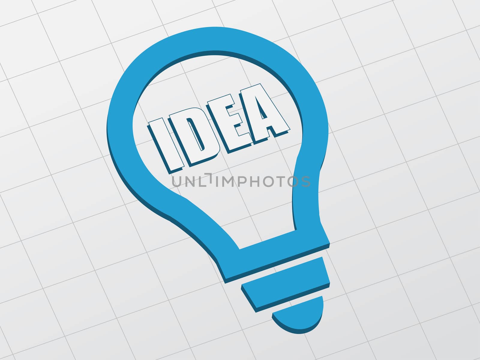 idea in light bulb sign, flat design by marinini