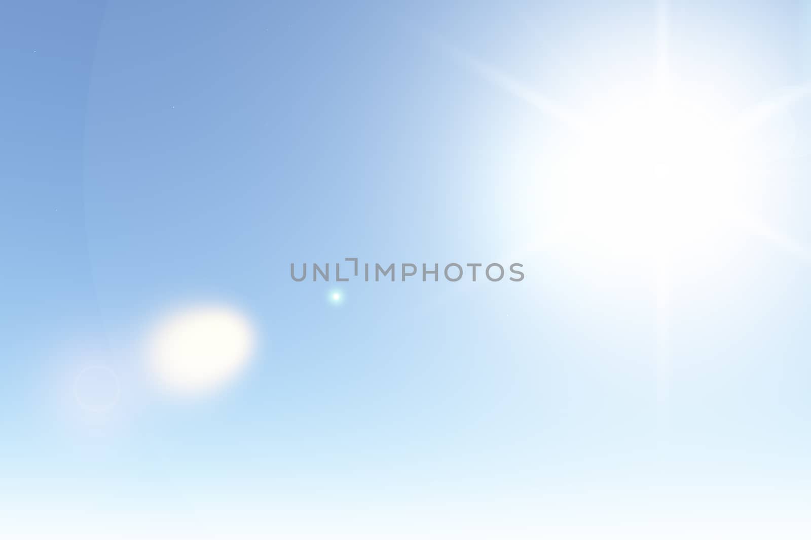 Blue clear sunny sky in summer.