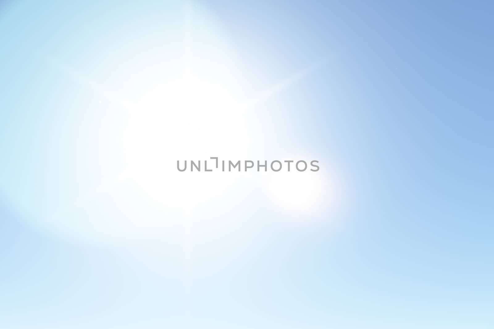 Blue clear sunny sky in summer.
