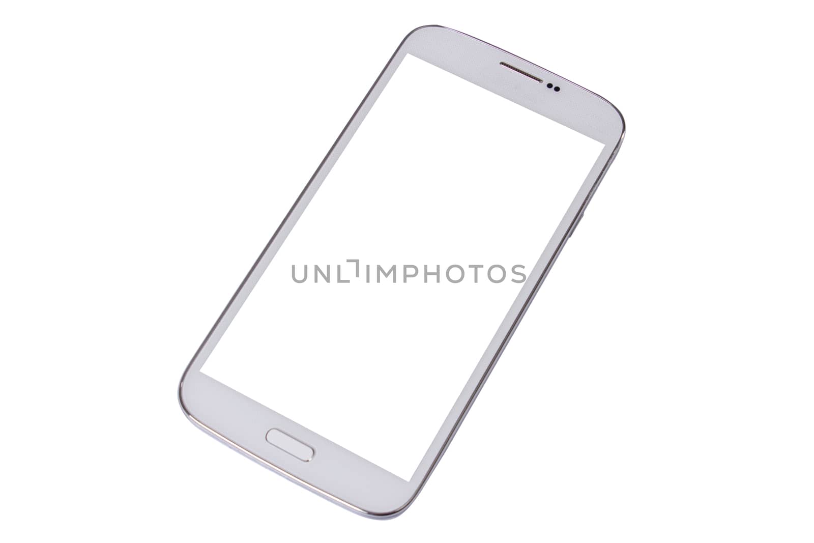 new mobile phone isolated on white background