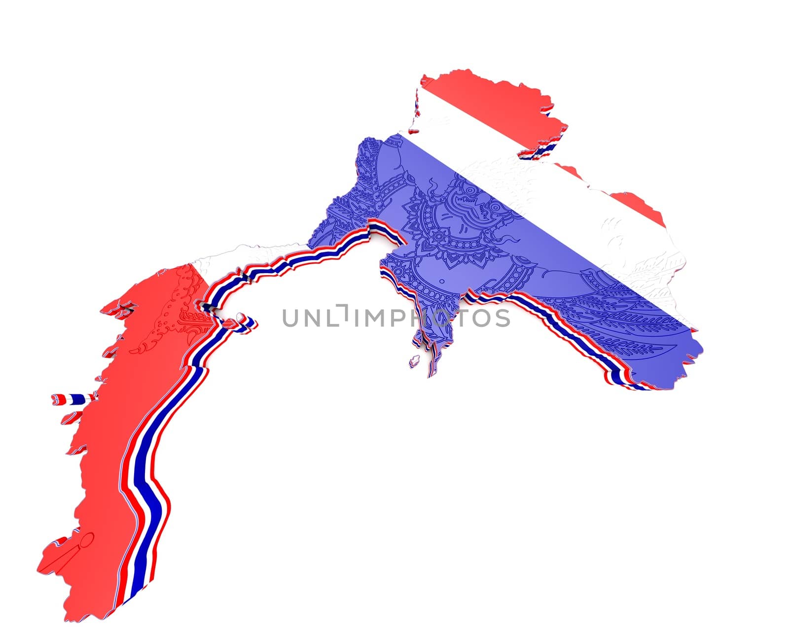 Map illustration of Thailand by dolfinvik