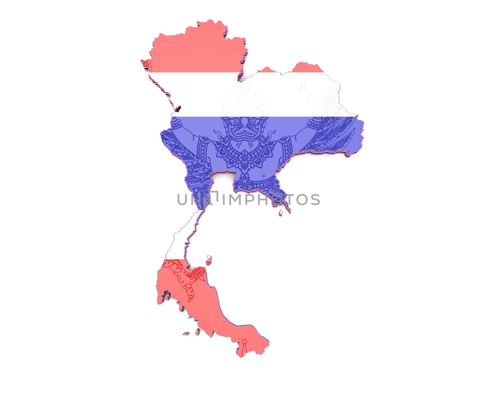 Map illustration of Thailand by dolfinvik