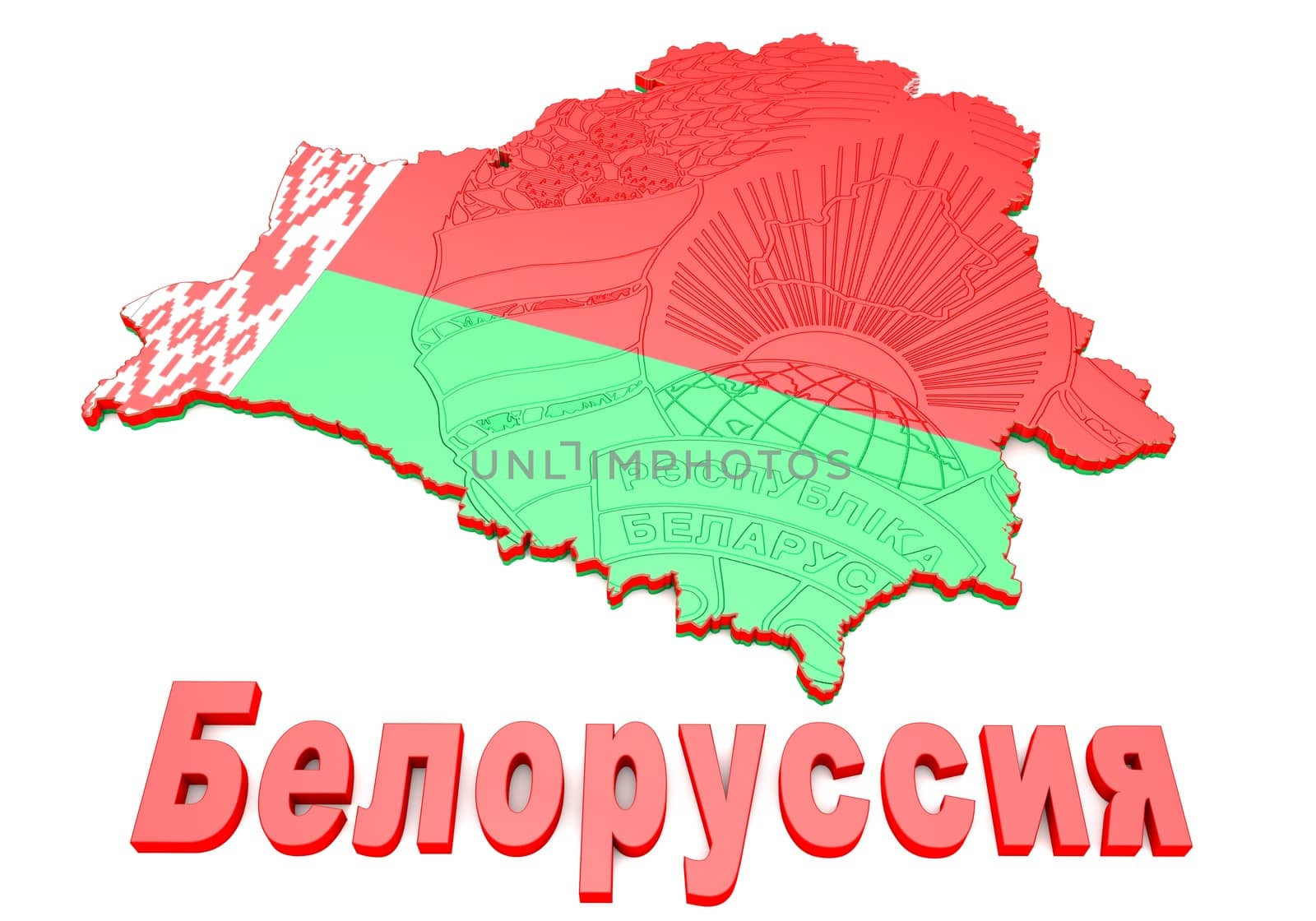 Map illustration of Belarus by dolfinvik