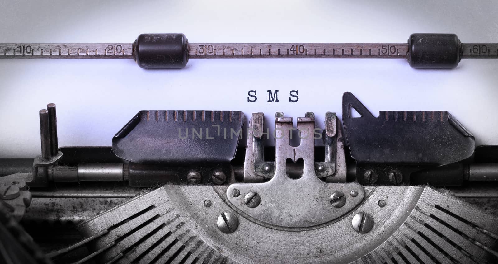 Vintage inscription made by old typewriter by michaklootwijk