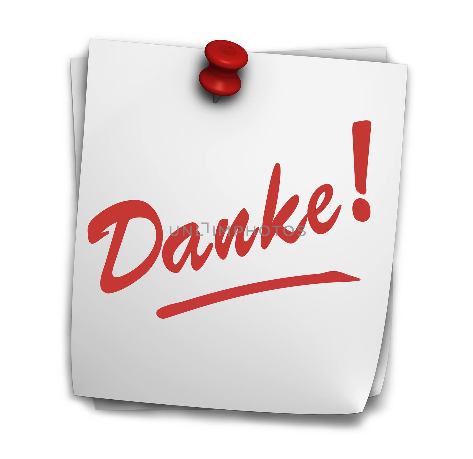 Danke Sign On Post It by nirodesign