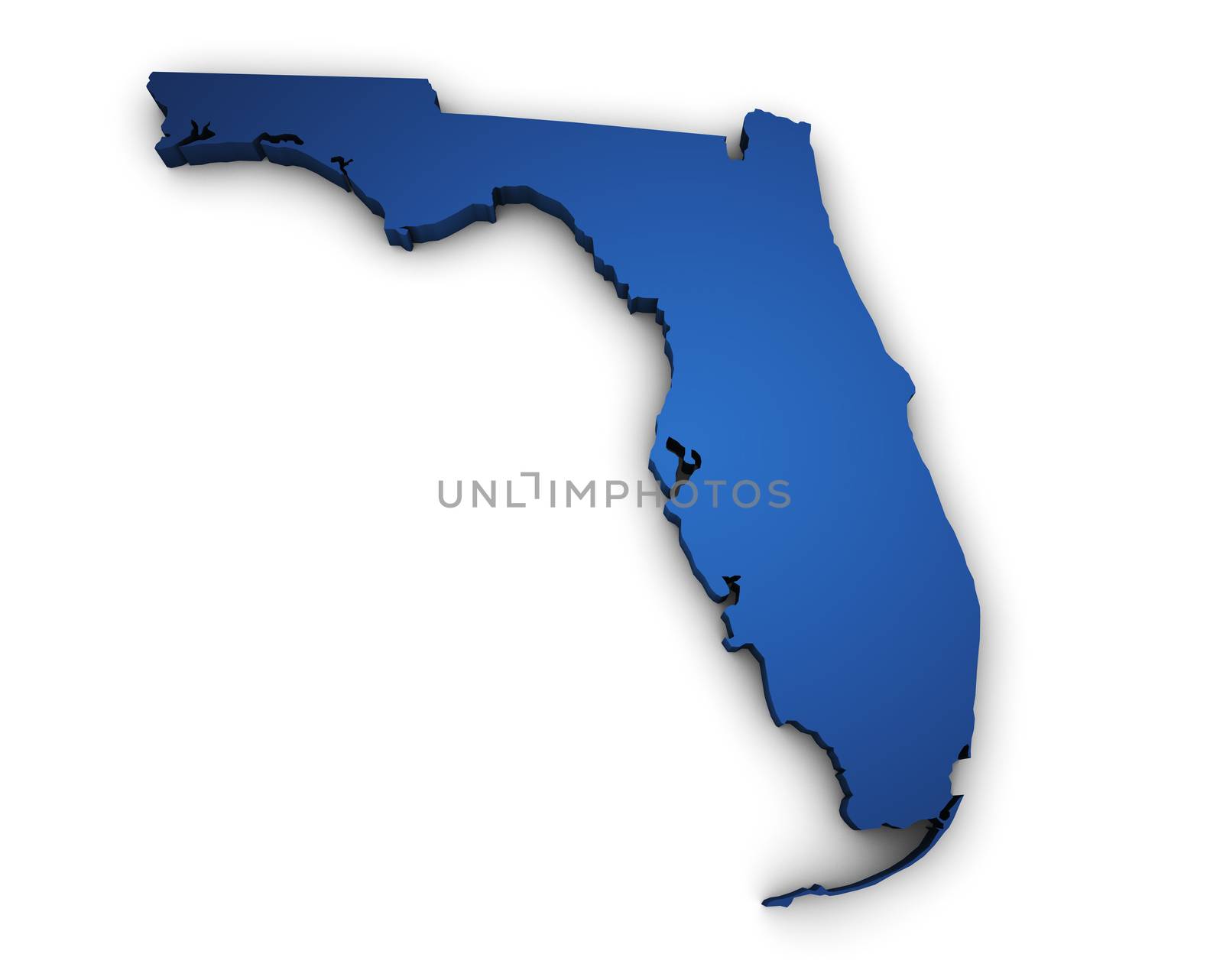 Map Of Florida 3d Shape by nirodesign