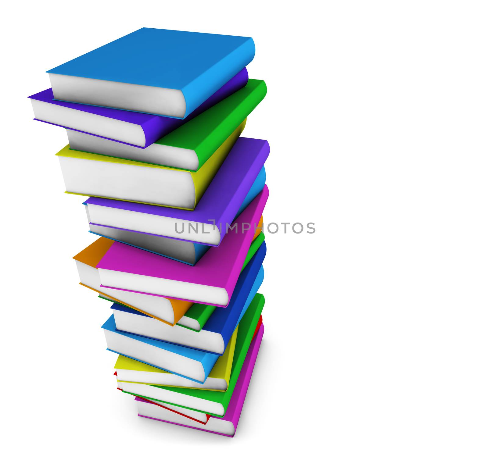 Stack Of Colorful Books by nirodesign