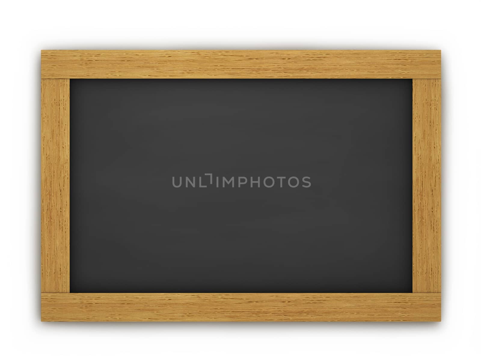 Education, training and school blank wooden blackboard or chalkboard on white background.