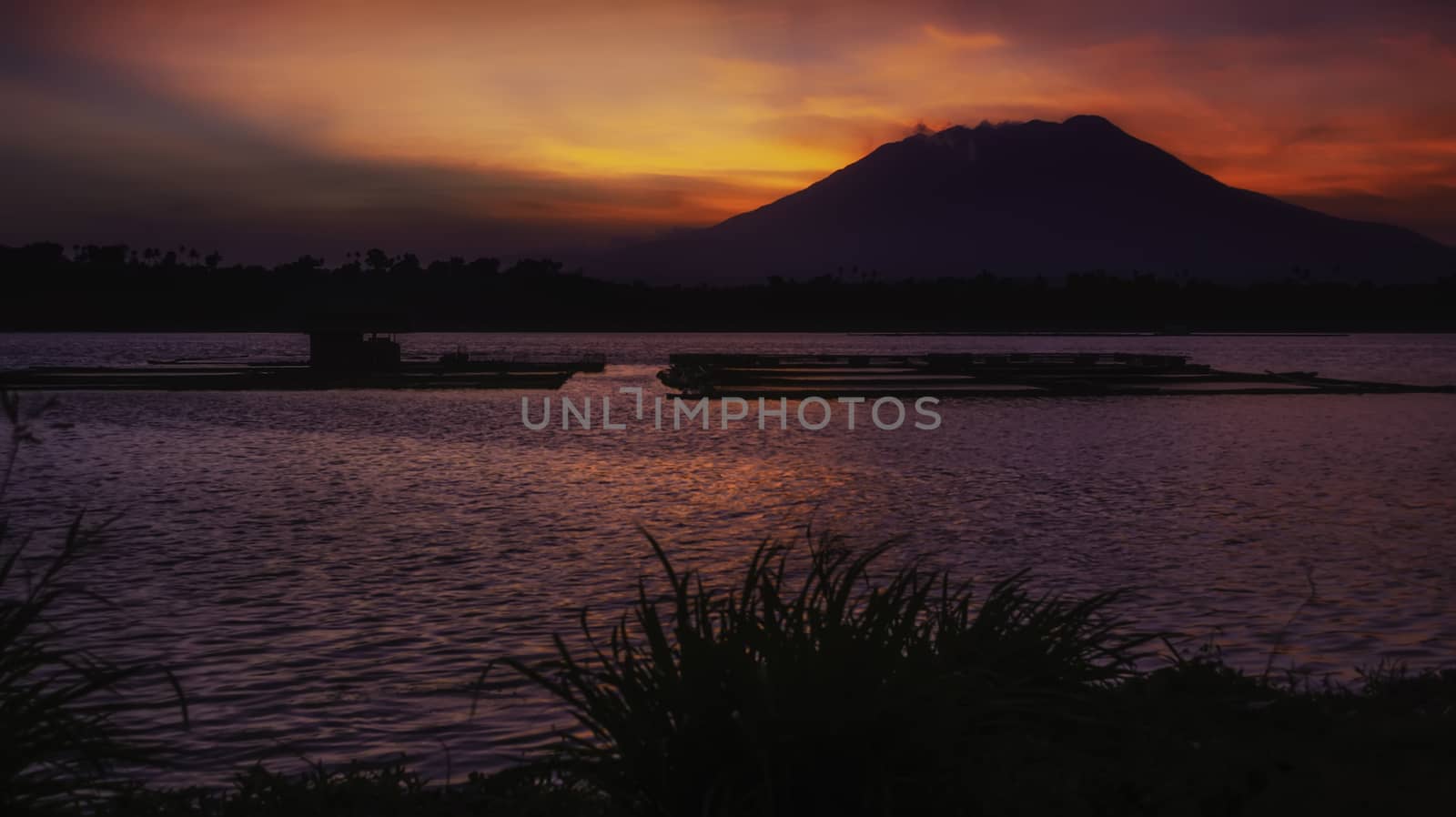 Countryside sunrise river, shot in a remote area, Philippines