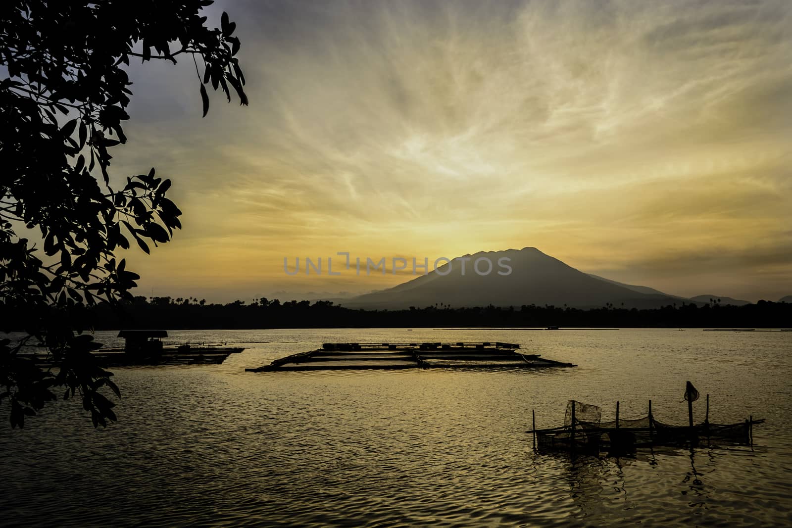 Countryside sunrise river, shot in a remote area, Philippines