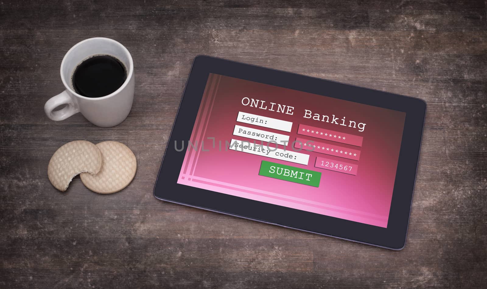 Online banking on a tablet by michaklootwijk