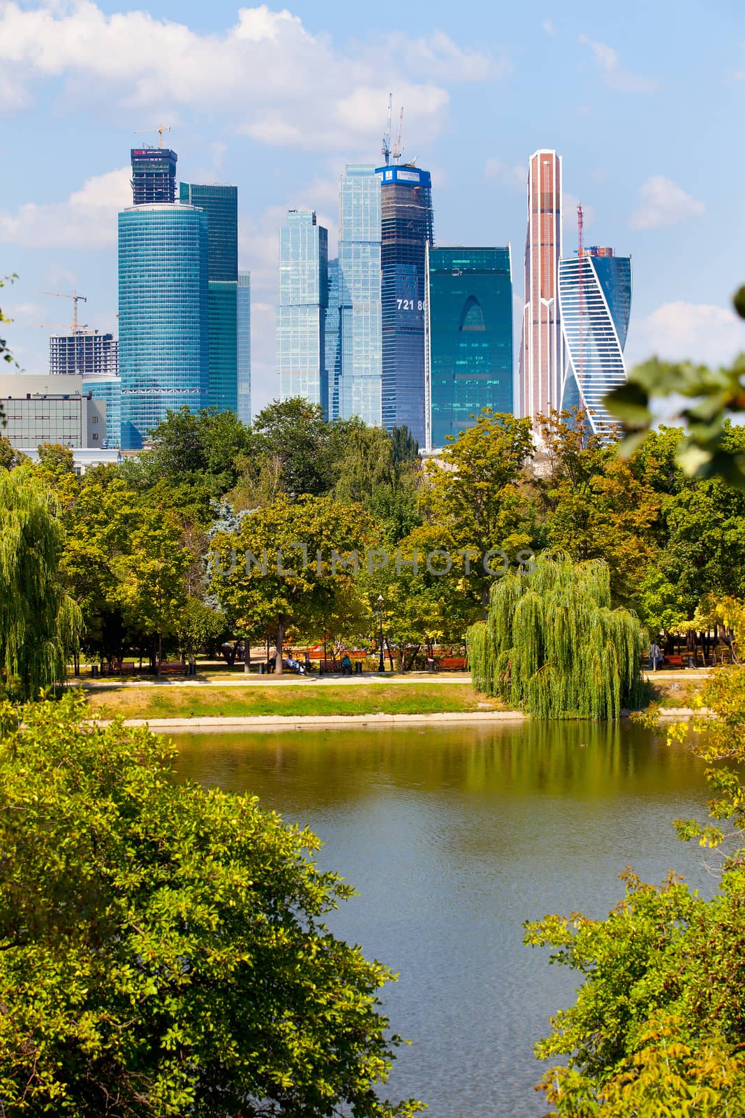 Moscow, Russia, 09.08.2014, view of the new business center by Astroid