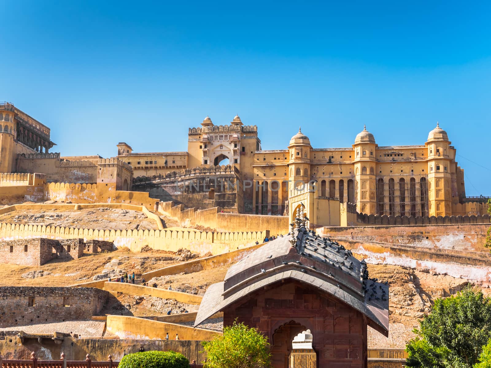 Ancient Amber Fort in Jaipur, Rajasthan, India