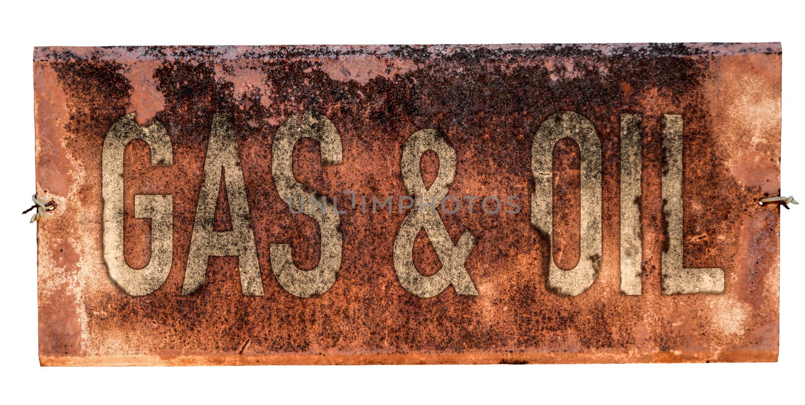Grungy Old Gas And Oil Sign by mrdoomits
