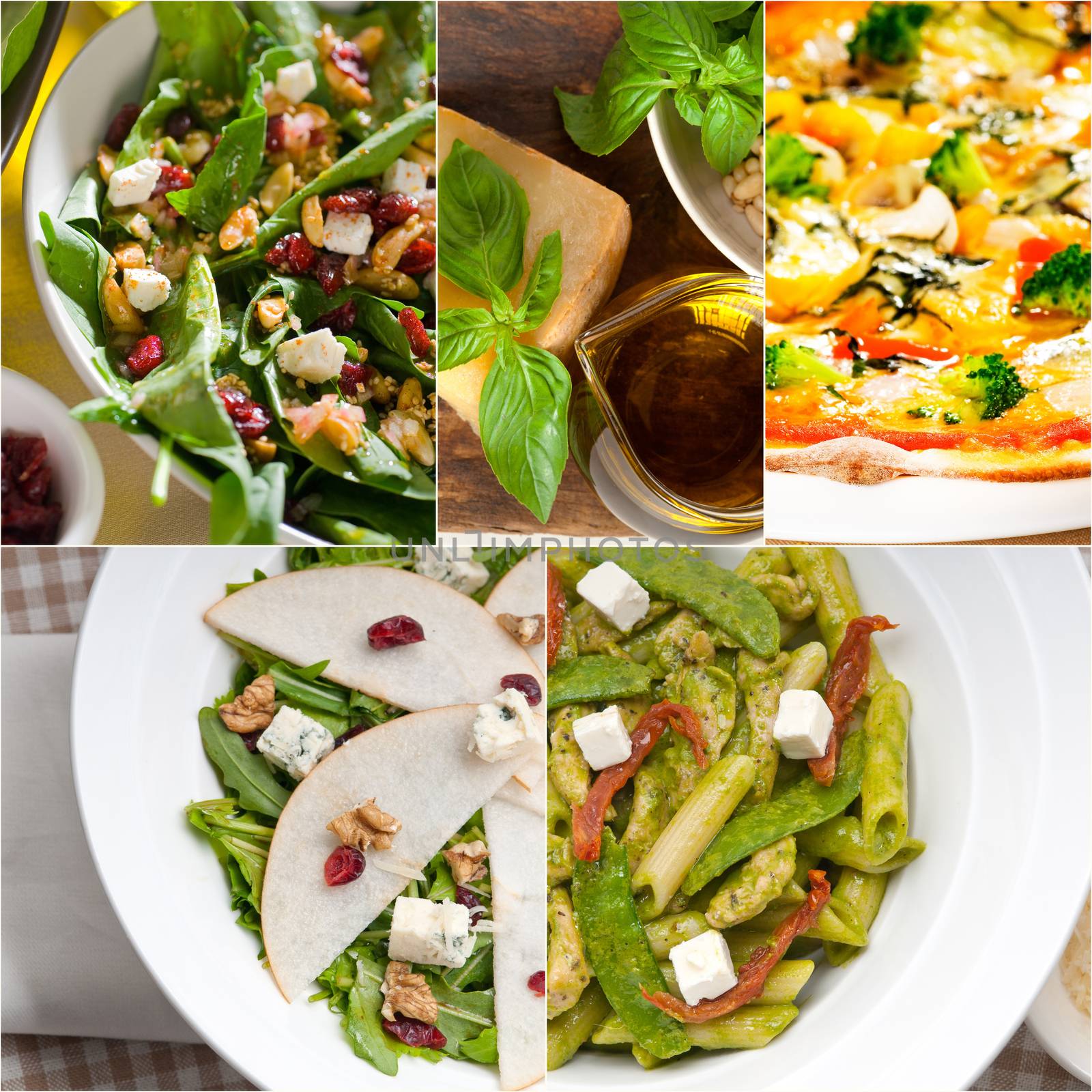 healthy and tasty Italian food collage by keko64