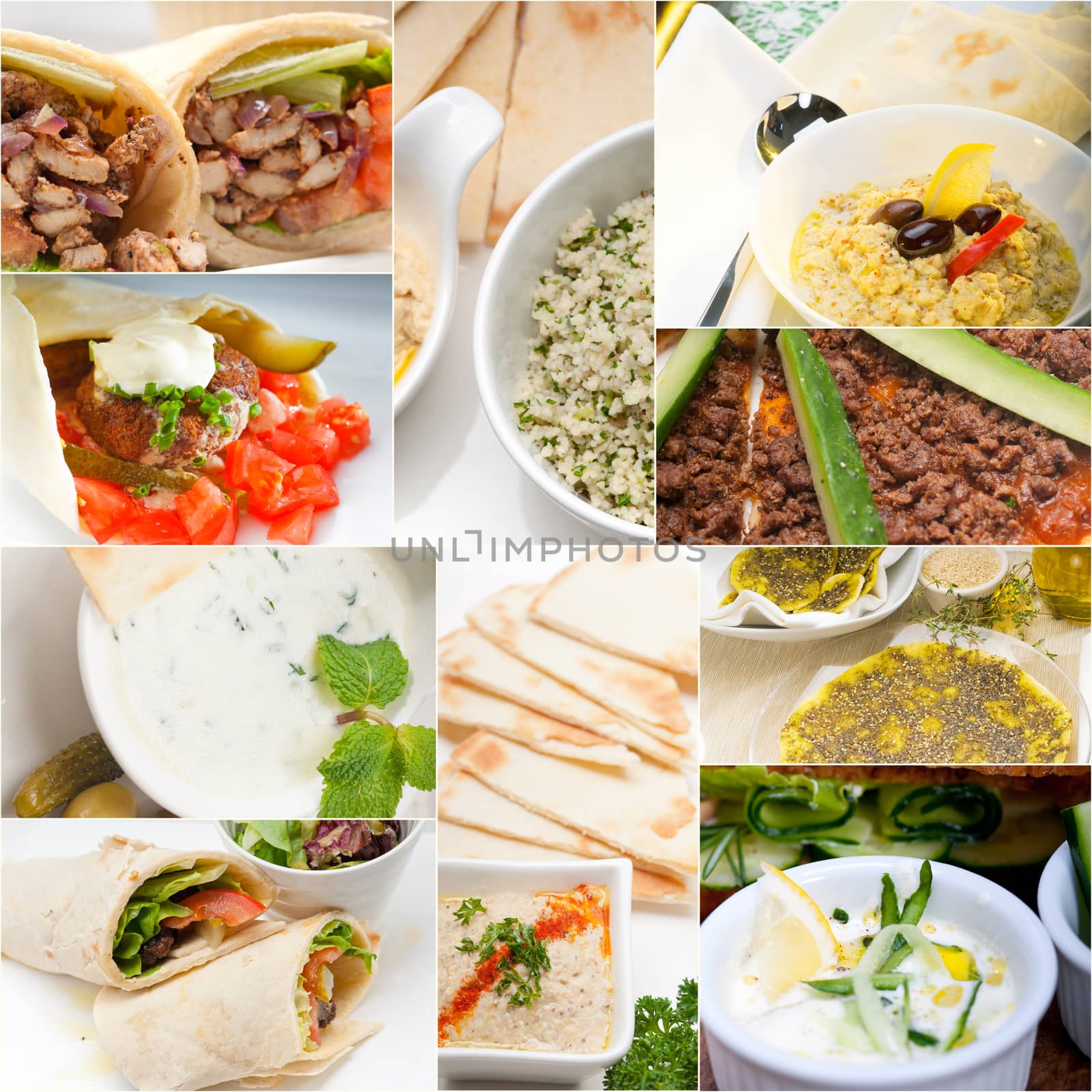 Arab middle eastern food collage  by keko64