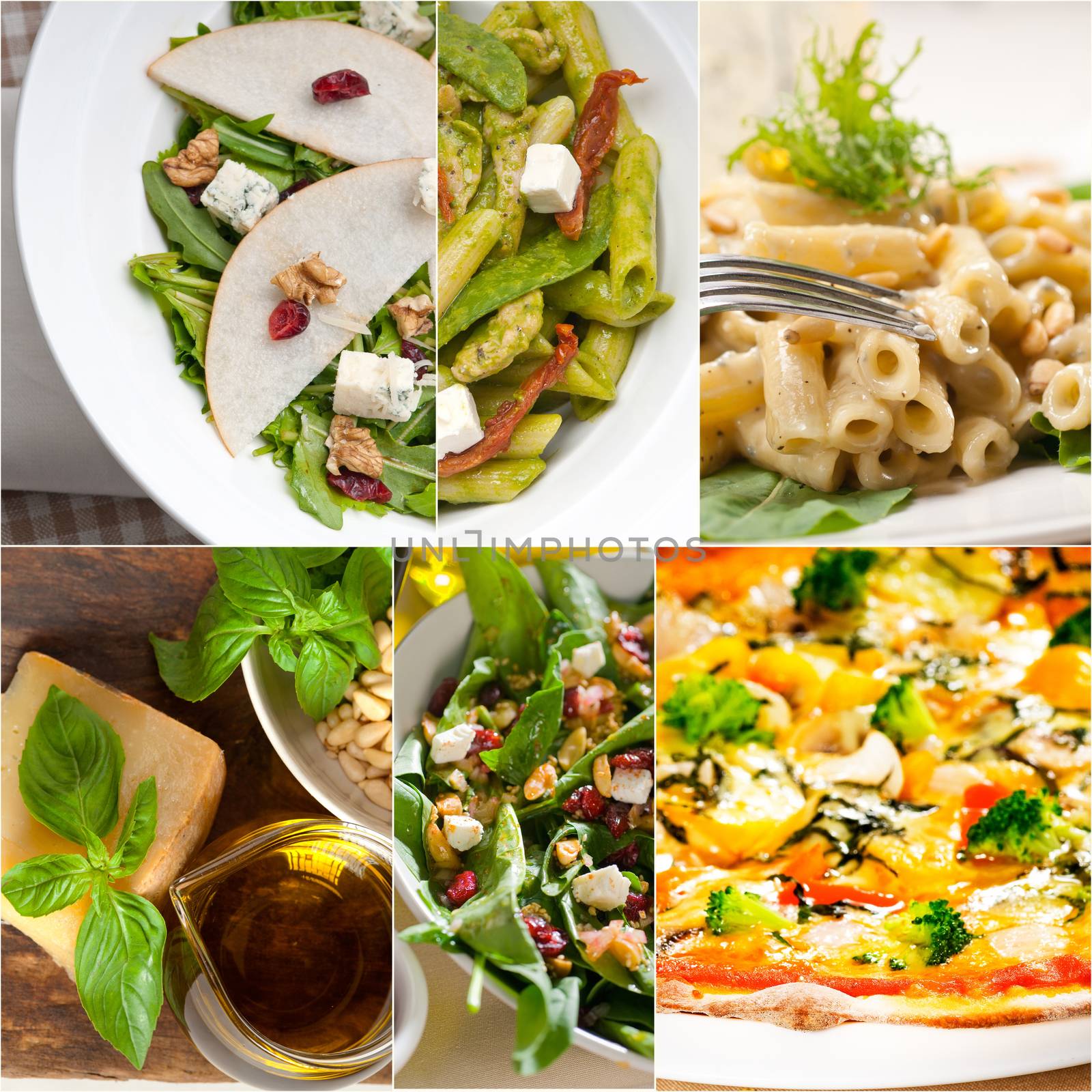 healthy and tasty Italian food collage by keko64