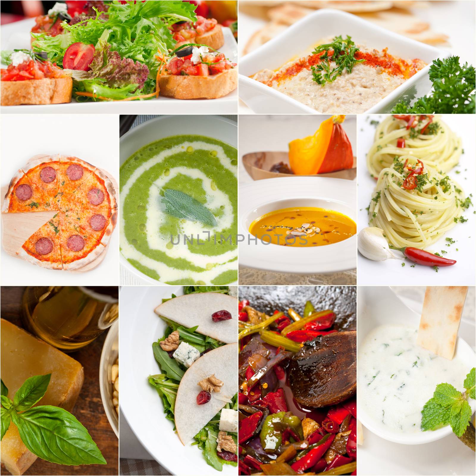 healthy and tasty Italian food collage by keko64