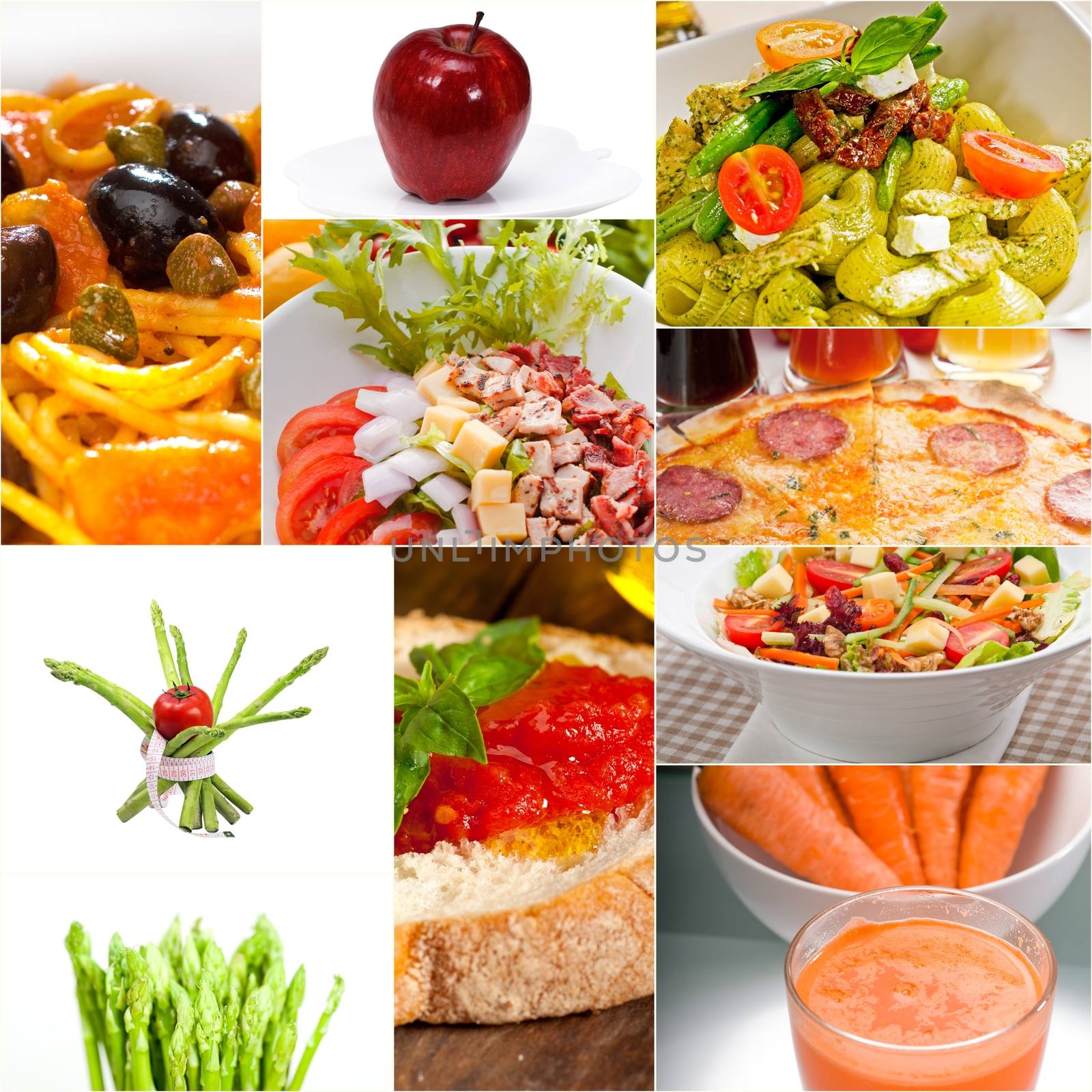 healthy Vegetarian vegan food collage by keko64