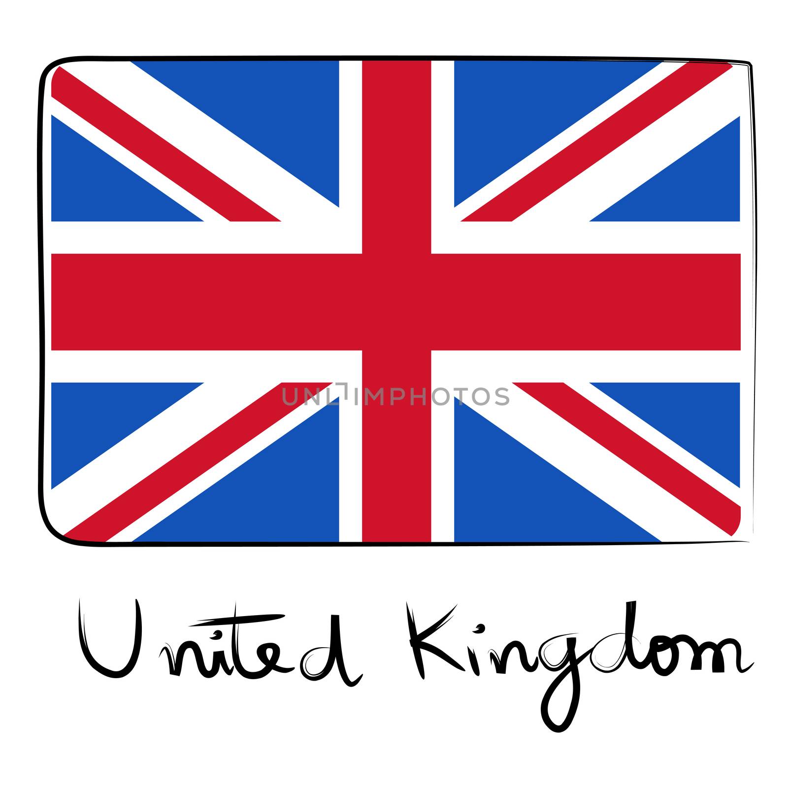 United Kindom flag doodle by catacos