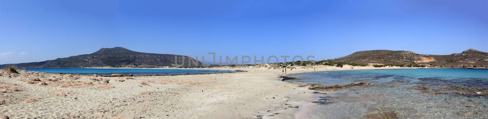 land between two beaches in elafonisos island