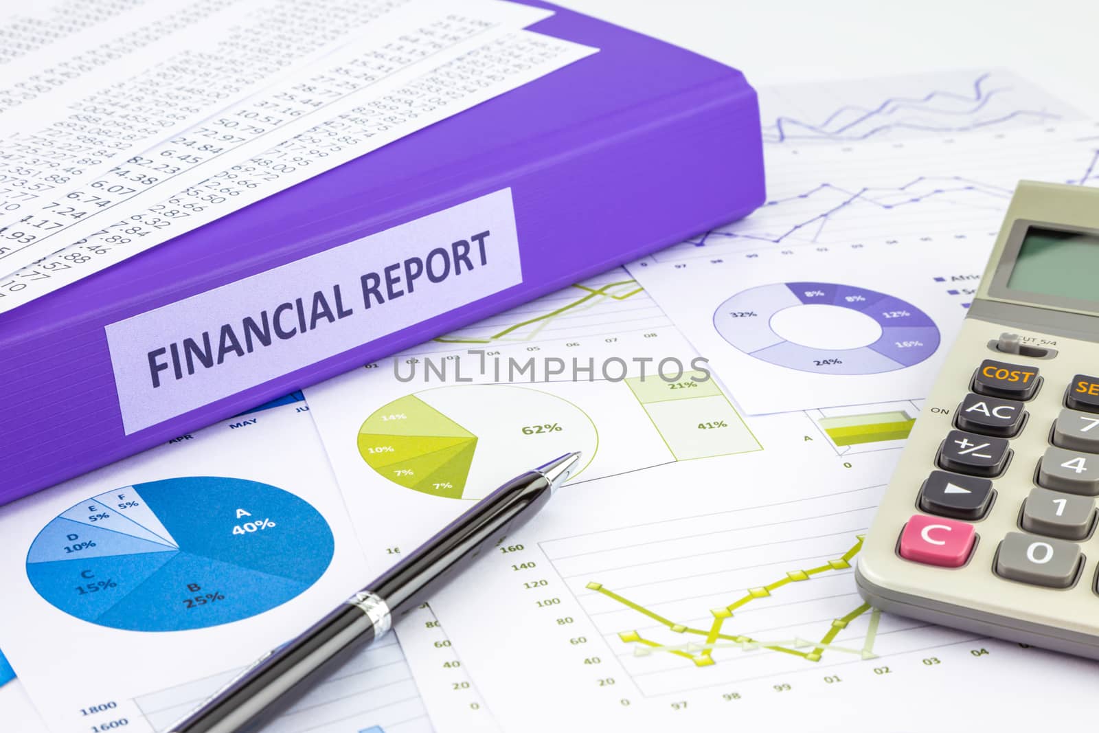 Financial report and graph analysis for budget management by vinnstock