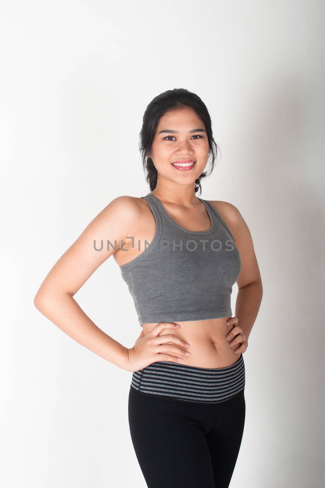 Beauty and healthy woman working out