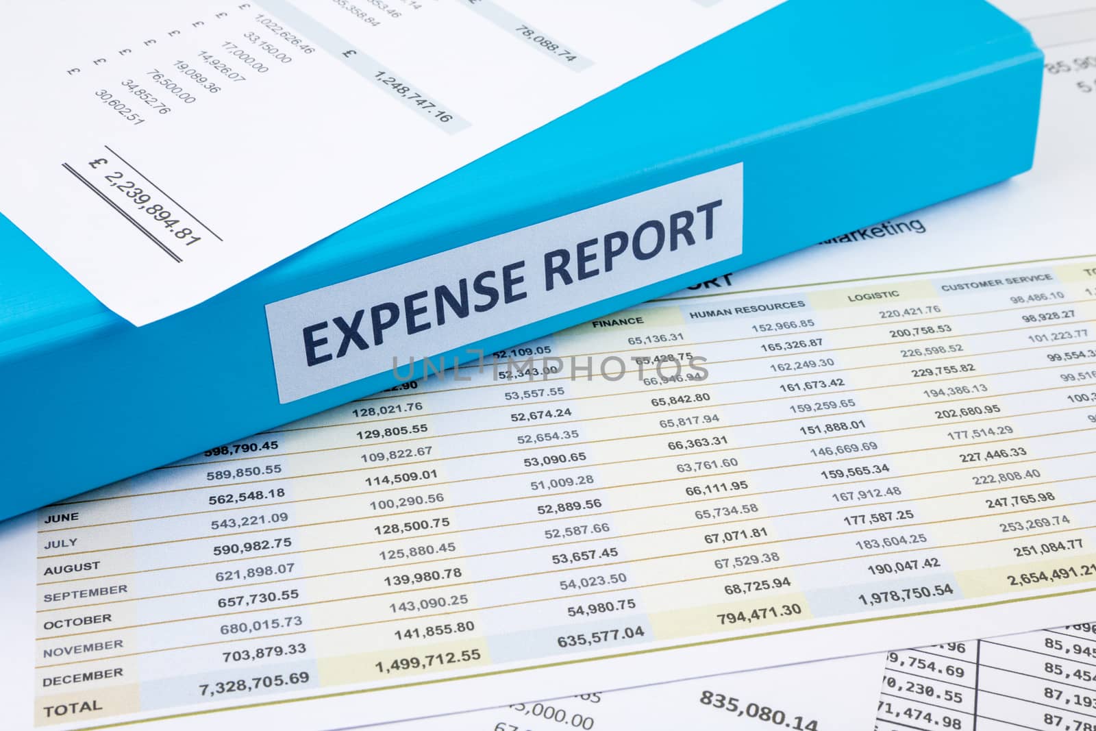 Business expense report with binder by vinnstock